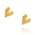 kolczyki serce gięte złote jak klipsy stal chirurgiczna