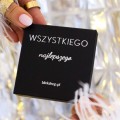 pudełko prezentowe czarne srebrne wszystkiego najlepszego