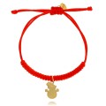 bransoletka dla dziewczynki na czerwonym sznurku zawieszka ze stali bałwanek.jpg