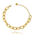 pozłacany bransoletka ze stali chirurgicznej łańcuch