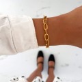 pozłacany bransoletka ze stali chirurgicznej łańcuch