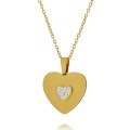 naszyjnik z sercem dla mamy kryształki prezent od dziecka z grawerem