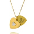 naszyjnik z sercem dla mamy kryształki prezent od dziecka z grawerem