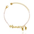 bransoletka dla mamy różowe koraliki zawieszka personalizacja grawer .jpg