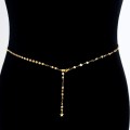 pozłacany łańcuszek ze stali chirurgicznej body chain belly chain na brzuch boho