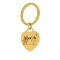 Złoty brelok damski w kształcie serca ze stali chirurgicznej 316l grawer z rysunkiem dziecka prezent marzeń dla mamy