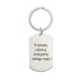 Zawieszka do kluczy personalizowany prezent dla chłopaka stal chirurgiczna 316l grawer