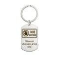 Brelok do kluczy personalizowany zabawny prezent dla chłopaka stal chirurgiczna 316l grawer