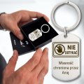 Brelok do kluczy personalizowany zabawny prezent dla chłopaka stal chirurgiczna 316l grawer
