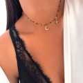 Naszyjnik pozłacany z zawieszką księżyc i gwiazda – elegancka biżuteria damska