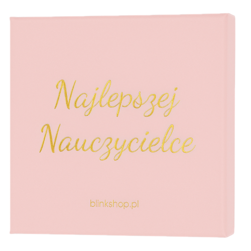 zapakuj na prezent - różowe pudełko jubilerskie najlepszej nauczycielce