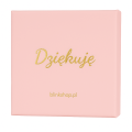 zapakuj na prezent - różowe pudełko jubilerskie dziękuję