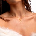 Elegancki naszyjnik gwiazdka z cyrkoniami pozłacana stal chirurgiczna Blinkshop