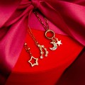 Elegancki naszyjnik gwiazdka z cyrkoniami pozłacana stal chirurgiczna Blinkshop