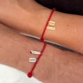 Czerwone bransoletki dla pary z grawerem | Personalizowane