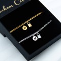 Bransoletki dla par z grawerem i kłódką – personalizowany komplet