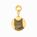 Charms do bransoletki modułowej "my story" kółko z grawerem ukochanego zwierzaka w technice money print