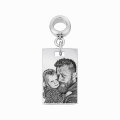 Charms do bransoletki modułowej "my story" srebrny prostokąt z grawerem ukochanej osoby w technice money print
