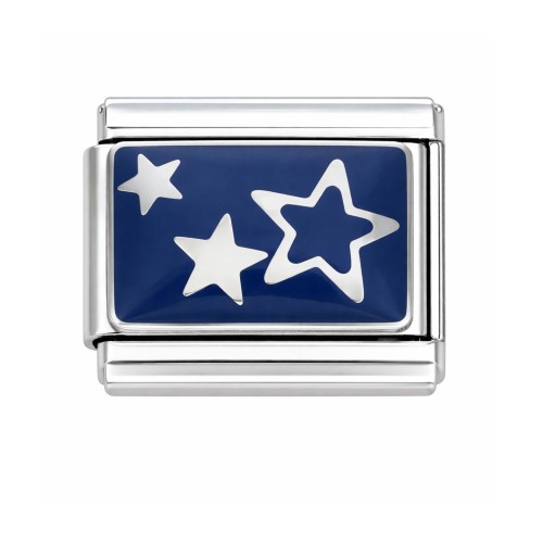 Charms moduł ogniwo 9 mm – do bransoletki modułowej | gwiazdy