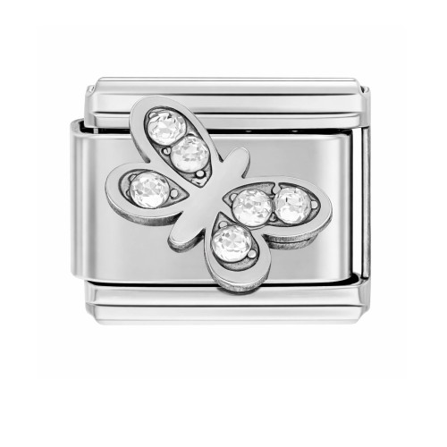 Charms moduł ogniwo 9 mm – motyl złoty | do bransoletki segmentowej