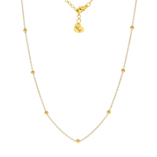 NASZYJNIK BAZA DO ZAWIESZEK PERSONALIZOWANY – ZŁOTY POD CHARMSY I ZAWIESZKI GRAWEROWANE SPLOT ANKIER Z KULKAMI