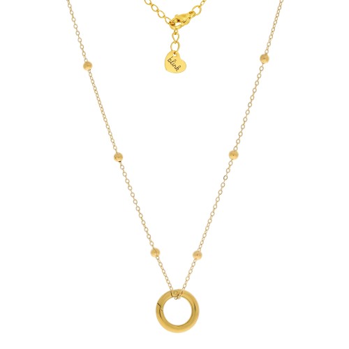 NASZYJNIK BAZA DO ZAWIESZEK PERSONALIZOWANY – ZŁOTY POD CHARMSY I ZAWIESZKI GRAWEROWANE SPLOT ANKIER Z KULKAMI OTWIERANE KÓŁKO OZDOBNE 