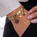 Charms moduł ogniwo 9 mm – kwiat | bransoletka modułowa