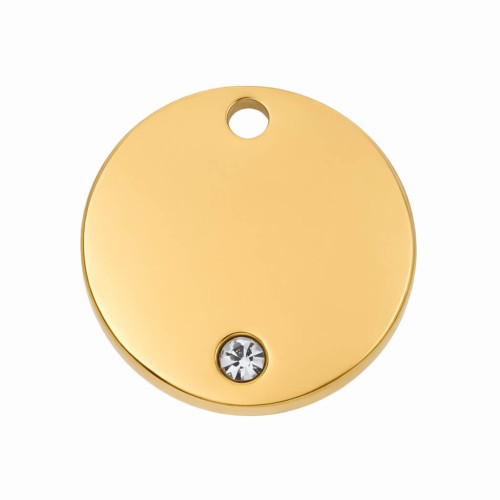 CHARMS UNIWERSALNY ZŁOTE KÓŁKO Z CYRKONIĄ DO BRANSOLETEK I NASZYJNIKÓW