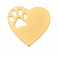 Charms uniwersalny złote serce łapki czworonoga do bransoletek i naszyjników