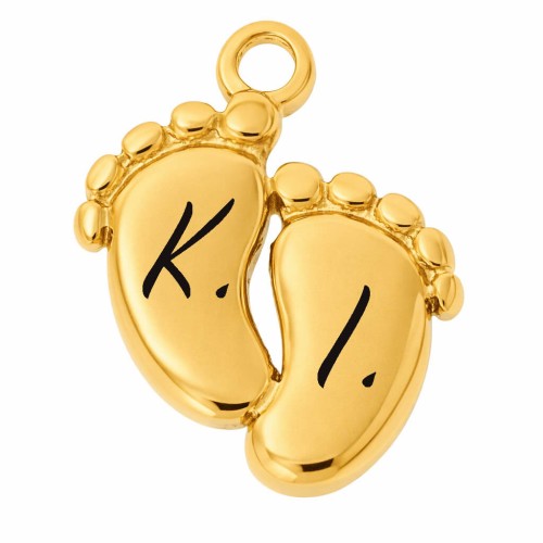 CHARMS UNIWERSALNY ZŁOTE STÓPKI 3D DLA MAMY DO BRANSOLETEK I NASZYJNIKÓW   