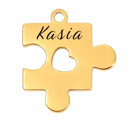 CHARMS UNIWERSALNY ZŁOTY PUZZEL DO BRANSOLETEK I NASZYJNIKÓW 