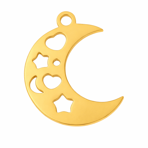 CHARMS UNIWERSALNY ZŁOTY KSIĘŻYC DO BRANSOLETEK I NASZYJNIKÓW 