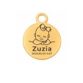 Charms uniwersalny złote kółko do bransoletek i naszyjników średnica 1,2 cm