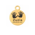 Charms uniwersalny złote kółko do bransoletek i naszyjników średnica 1,2 cm