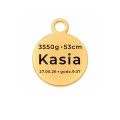 Charms uniwersalny złote kółko do bransoletek i naszyjników średnica 1,2 cm