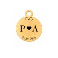 Charms uniwersalny złote kółko do bransoletek i naszyjników średnica 1,2 cm