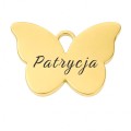 Charms uniwersalny złoty motyl do bransoletek i naszyjników