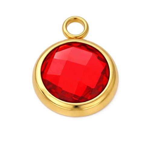 CHARMS UNIWERSALNY ZŁOTY CZERWONY KRYSZTAŁ DO BRANSOLETEK I NASZYJNIKÓW  