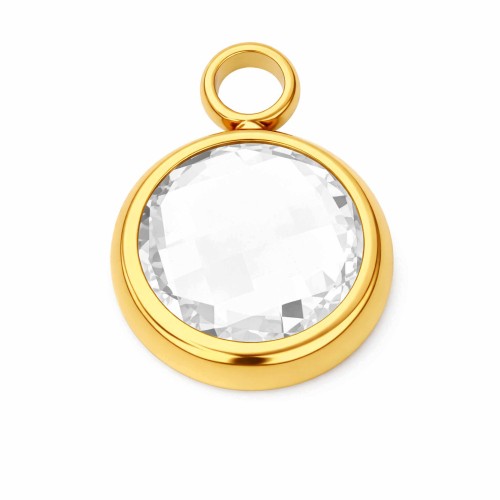 CHARMS UNIWERSALNY ZŁOTY BEZBARWBNY KRYSZTAŁ DO BRANSOLETEK I NASZYJNIKÓW