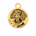 Charms uniwersalny złote kółko grawer zdjęcia do bransoletek i naszyjników średnica 1,5 cm