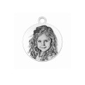 Charms uniwersalny srebrne koło grawer zdjęcia do bransoletek i naszyjników średnica 1,2 cm