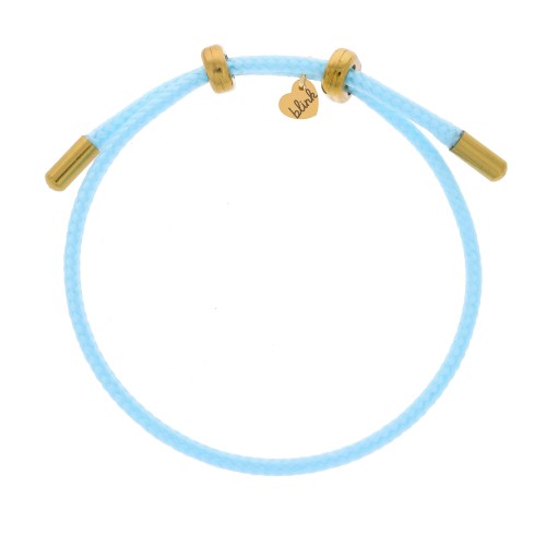 BRANSOLETKA SZNURKOWA BAZA POD PERSONALIZOWANE ZAWIESZKI BABY BLUE