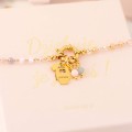 Bransoletka personalizowana śpioszki z grawerem kamienie naturalne baby shower