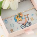 Bransoletka personalizowana wózek z grawerem prezent dla mamy baby shower