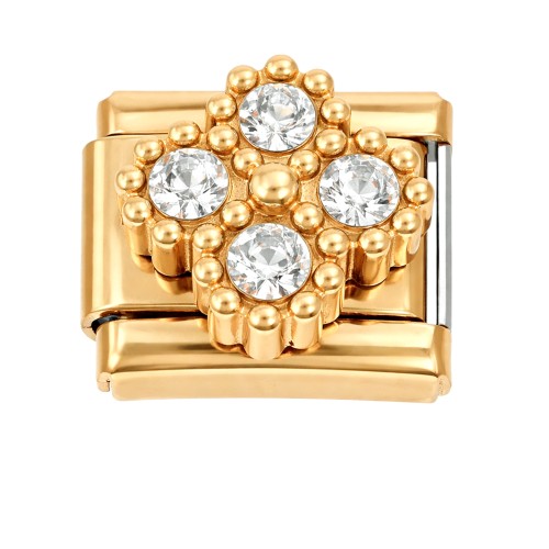 CHARMS MODUŁ OGNIWKO DO BRANSOLETKI MODUŁOWEJ DIAMENTOWA KONICZYNKA 