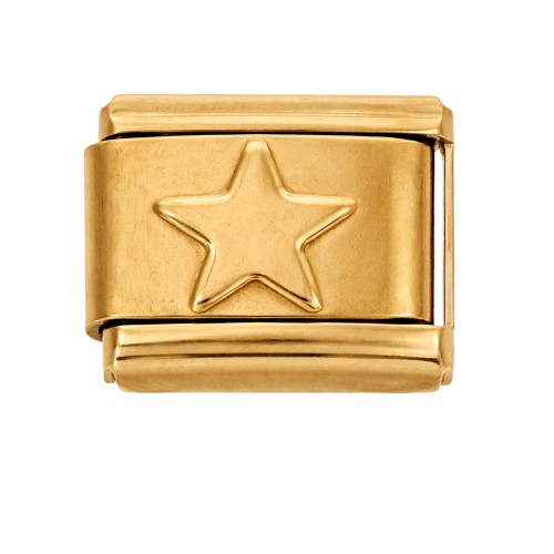 CHARMS MODUŁ OGNIWKO DO BRANSOLETKI MODUŁOWEJ ZŁOTA GWIAZDKA