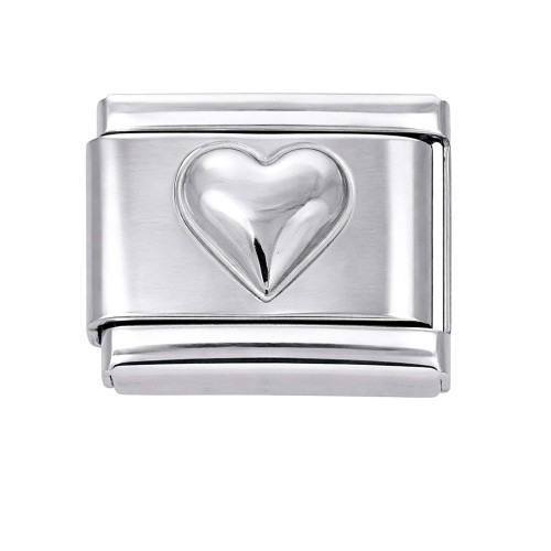 CHARMS MODUŁ OGNIWKO DO BRANSOLETKI MODUŁOWEJ SREBRNY SERCE SREBRNE