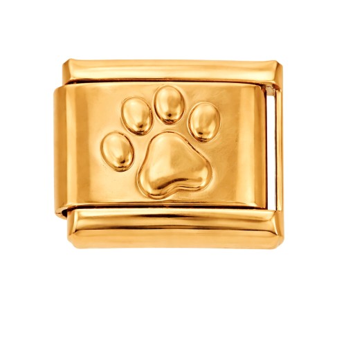 Charms moduł ogniwko do bransoletki modułowej złota łapka czworonoga