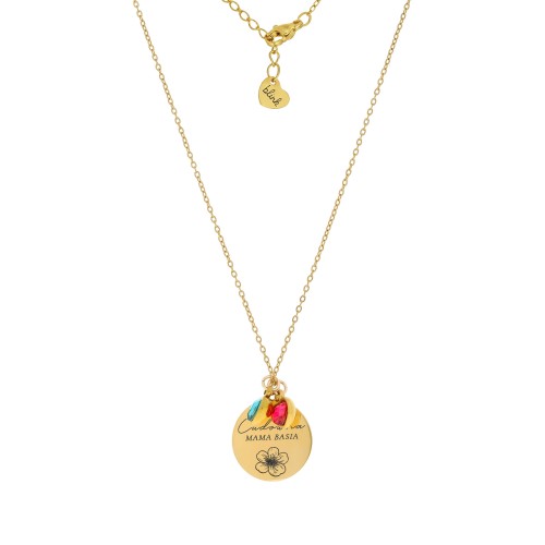ZŁOTY NASZYJNIK DLA MAMY CUDOWNA MAMA Z IMIONAMI DZIECI PERSONALIZOWANY PREZENT