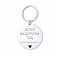 Brelok dla taty z grawerem – personalizowany prezent „jesteś najlepszym tatą” stal nierdzewna